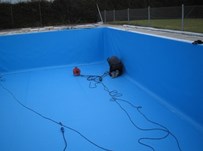 Alkorplan 2000 PVC folie i udendørs bassin